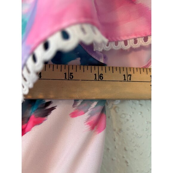 Ripe Maternity Gemma Watercolor Floral Dress Off-Shoulder Ruffle Hem S - Picture 9 of 11